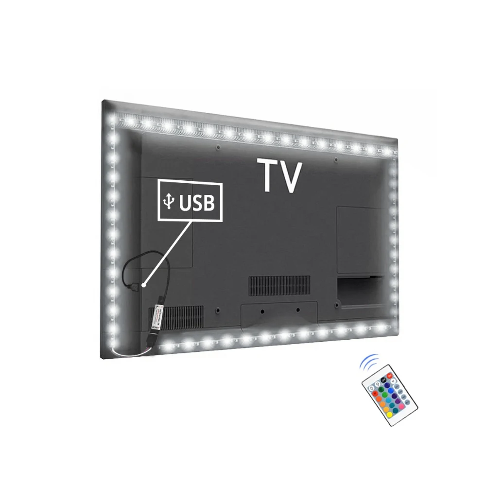 

DC5V USB LED strip 5050 RGB/white/warm white 50CM 1M 2M 3M 4M 5M Waterproof IP20/IP65 light tape LED Diode TV Backgroud lighting