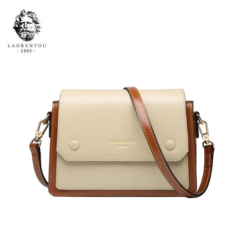 

LAORENTOU 2019 New Women Leather handbags quality Cowhide Luxury small bag fashion women leather shoulder Crossbody bag