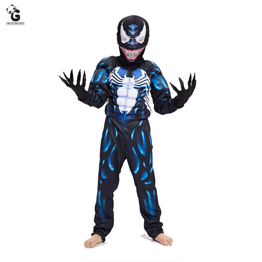 Boys Venom Costumes Spiderman Costume Kids Halloween Costume Superhero