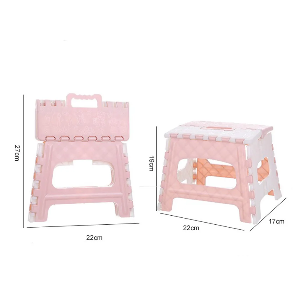 Plastic folding stool The Hot Creative Portable Multi Purpose Foldable Folded Sturdy Step Stool Home Kitchen Garage#5