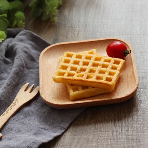 Storage Tray Wooden Serving Tray Kitchen Tray Wood Serving Plate Wood Square & Round Serving Tray Fruit Dessert Cake Snack Candy Platter Wooden Bowls