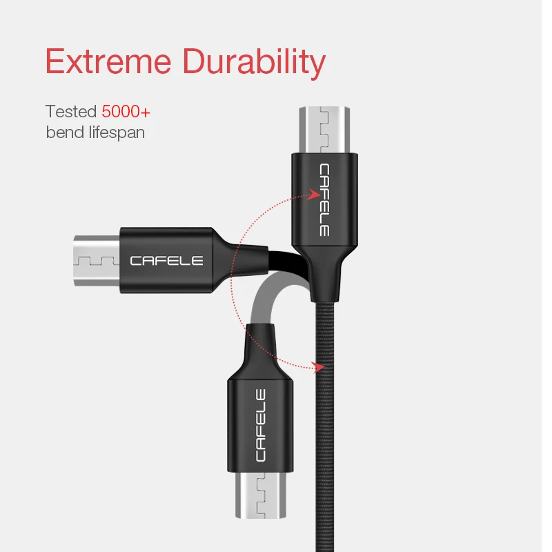 CAFELE النايلون مايكرو كابل usb لسامسونج Xiaomi هواوي USB كبل شحن الهاتف لالروبوت مايكرو الهاتف المحمول مصغرة كابلات CAFELE النايلون مايكرو كابل usb لسامسونج Xiaomi هواوي USB كبل شحن الهاتف لالروبوت مايكرو الهاتف المحمول مصغرة كابلات