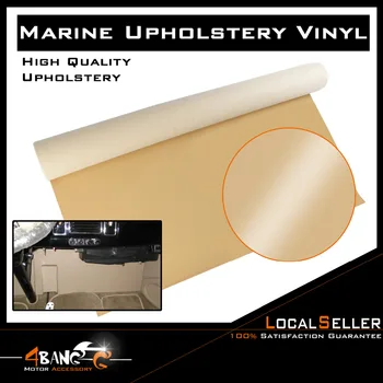 

51" x 54" 130cm x 139cm Leather Vinyl Fabric Upholstery Seat Couch Recovery - Gloss Beige