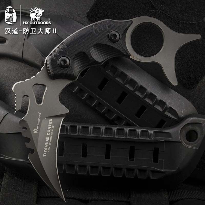 

HX OUTDOORS Karambit knife Hunting Knives Survival Tactical claw knife pocket Self Defense Offensive Camping Tool Dropshipping