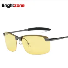 2017 Buena Calidad Medio Borde Amarillo Lentes de Vista Ampliar Gafas de Visión Nocturna Polarizada gafas gafas de sol gafas de Visión Del Conductor