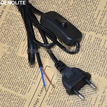 303 переключатель включения/выключения кулисный переключатель 1,8 м вилка европейского стандарта провод для осветительных приборов в европейском стиле 2-круглый разъем белый/черный Мощность шнур свет кабель переключателя гибкий кабель