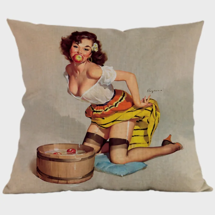 Модный сексуальный женский постер Pinup Girl чехол для подушки с принтом современный домашний декоративный чехол для подушки винтажная хлопковая льняная Автомобильная подушка - Цвет: I