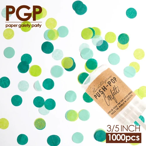 [PGP] зеленый круг ткани Бумага конфетти, для рождения детей St. день Святого Патрика детский день Baby Shower черепахи фестиваль партия