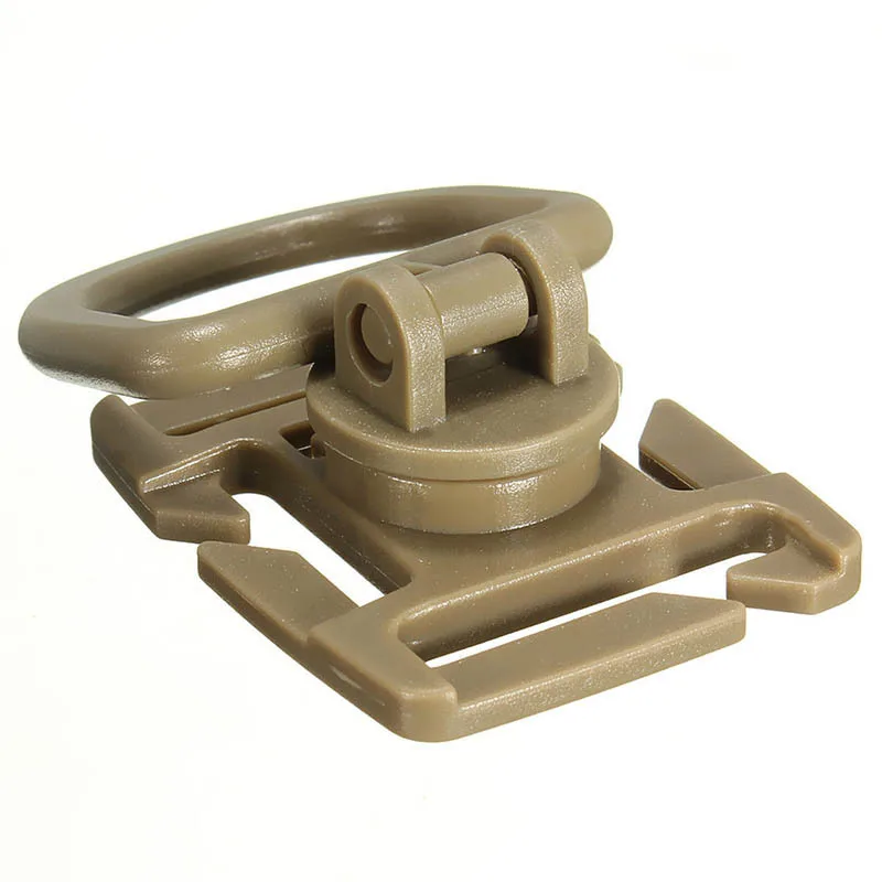 

2PCS Black Khaki MOLLE Sternum Strap Buckle Tactical Backpack System Swivel D-Ring Rotation Buckle For 18~25MM Webbing