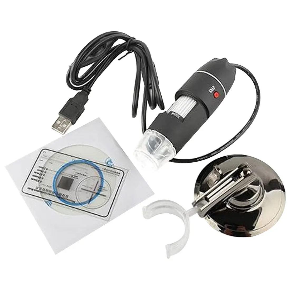 

LED Electronic Usb Professional Mount+ tweezers Magnification Measure Microscope 500X 8 Digital Microscope