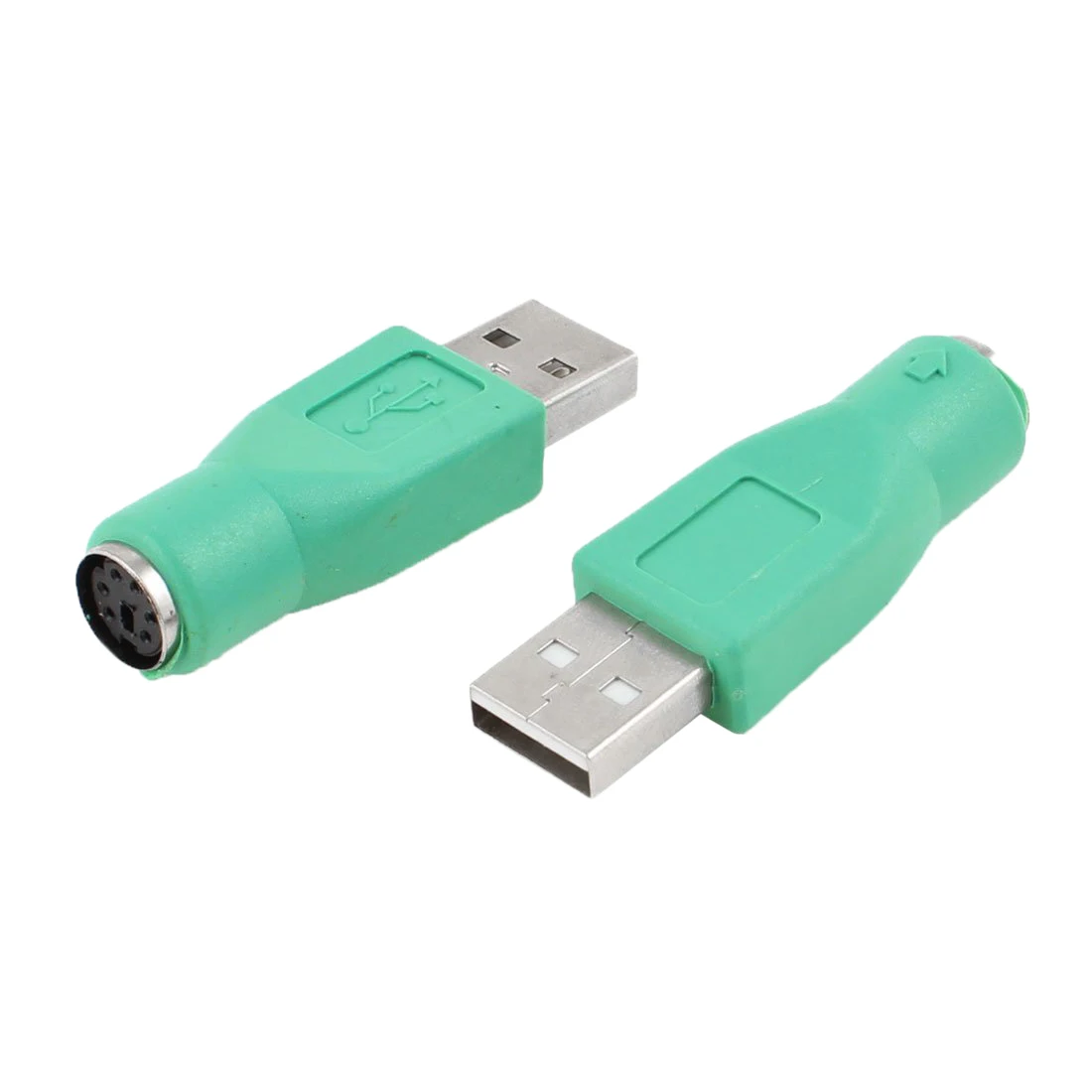 2 Pcs USB 2.0 Male to PS/2 Female Mouse Keyboard Adapter Connectorin