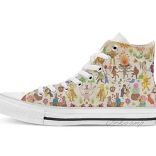 Big Chill Высокие холщовые без каблука Повседневное индивидуальный дизайн обувь Прямая