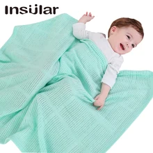 Муслиновые одеяла для новорожденных Для детей insular пеленки мягкие одеяла для новорожденных чистая прозрачная накидка Одеяло душевое полотенце для новорожденного дышащее одеяло