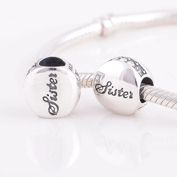 Fits Pandora Charms Bracelet 925 Sterling Silver Sister Love Letter Fits Pandora Charms Bracelet 925 Sterling Silver Sister Love Letter Charm Beads Diy Bracelets Necklaces Pendants Charmlee In From Jewelry