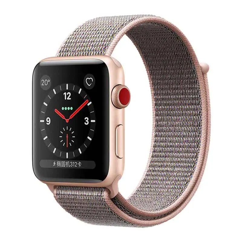 Нейлоновый браслет Correa, ремешок на запястье для Apple смарт-часов iwatch серии 4/3/2/1 спортивные часы Смарт-браслет на запястье аксессуары - Цвет: O-Pink Sand