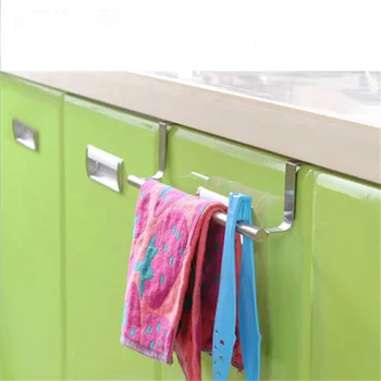 

Towel Rack Hanging Holder Organizer Hook Bathroom Kitchen Door Cabinet Hanger Hold Towels Cleaning Rags Decorative Wall Hanger