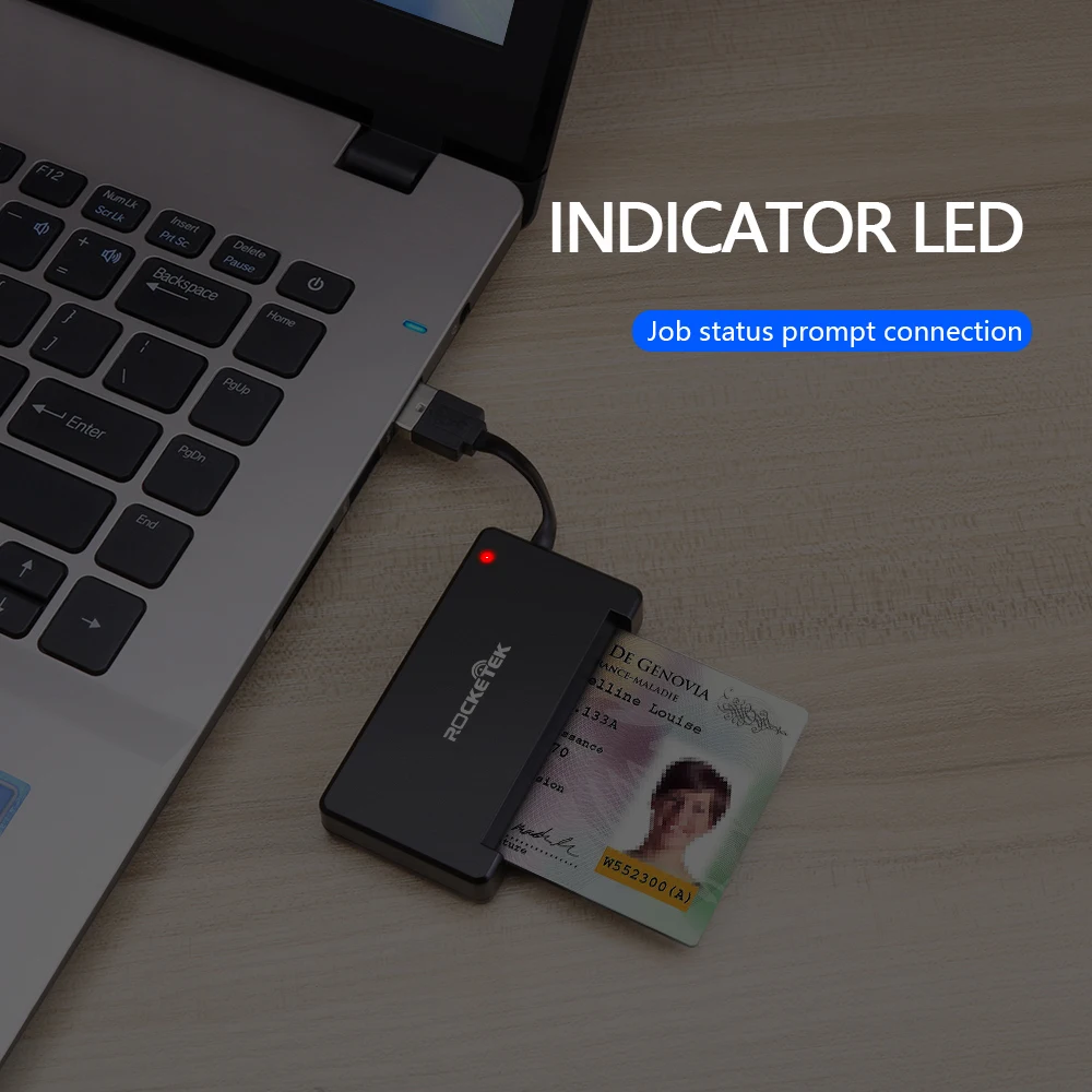 Rocketek USB 2,0 считыватель смарт-карт cac, ID банковская карта, sim карта cloner разъем cardreader адаптер ПК компьютер ноутбук аксессуары