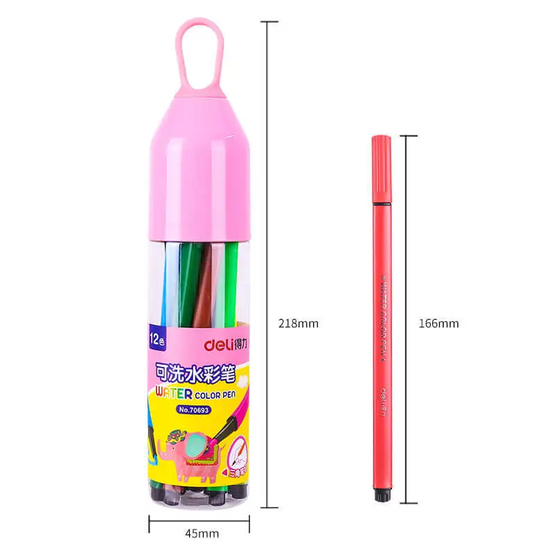 Цветные фломастеры треугольная подставка кисть для акварельной Живописи Набор моющийся детский сад граффити ручка