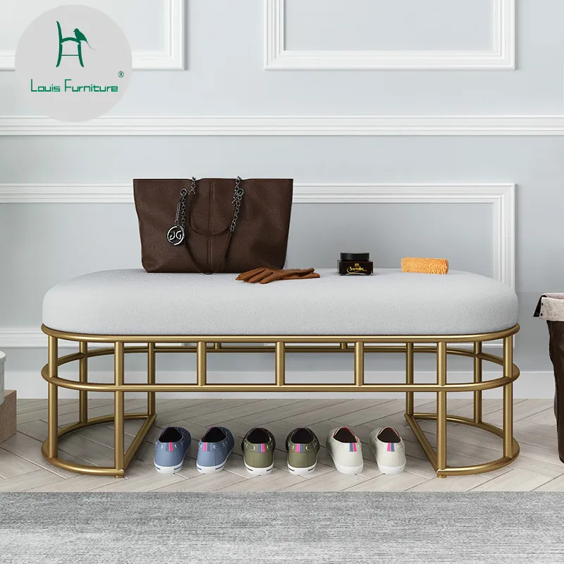 

Louis Fashion Ottomans Simple Iron Gold Shoes