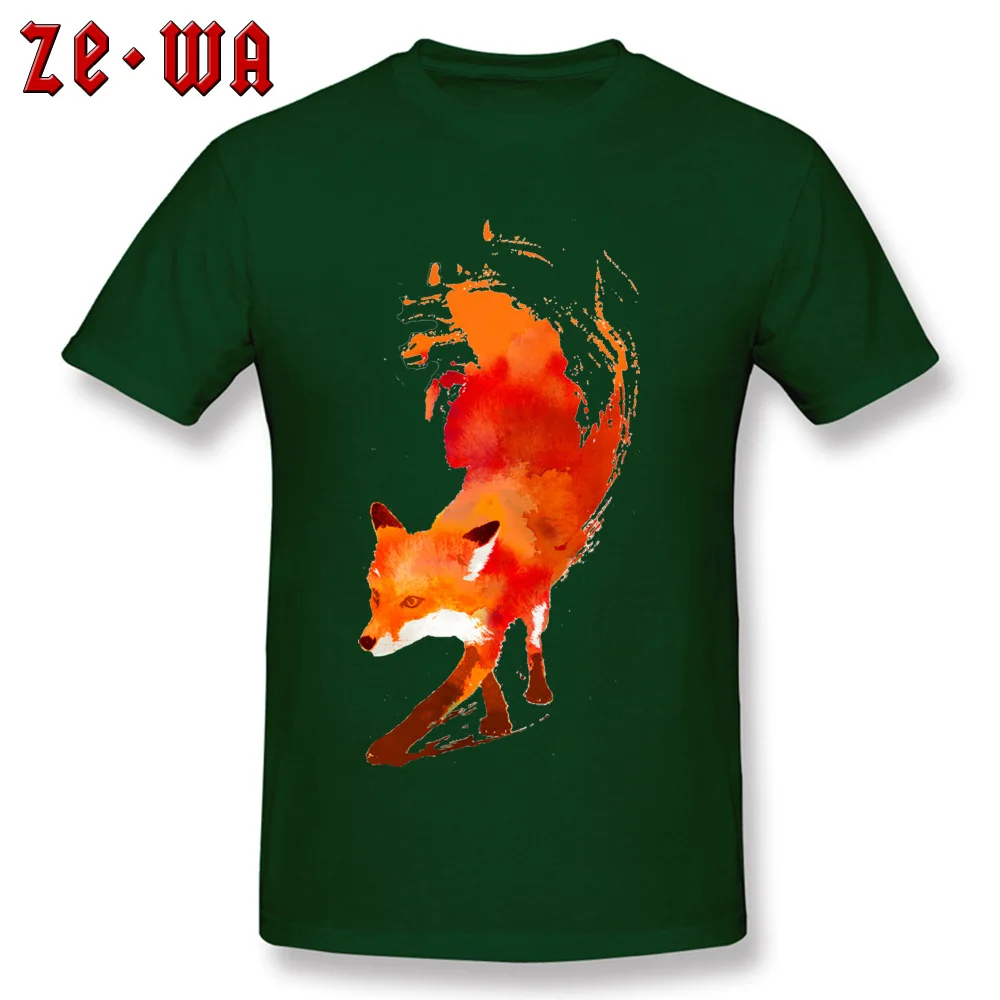 Funny Men T-shirts red fox201897Y Normal Tops Tees Cotton Fabric Short Sleeve Unique T Shirt O Neck Top Quality red fox201897Y dark
