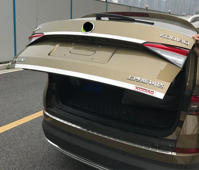  for 2017 2018 skoda kodiaq car rearguards trunk rear tail box trim back rear trunk Protection sequi