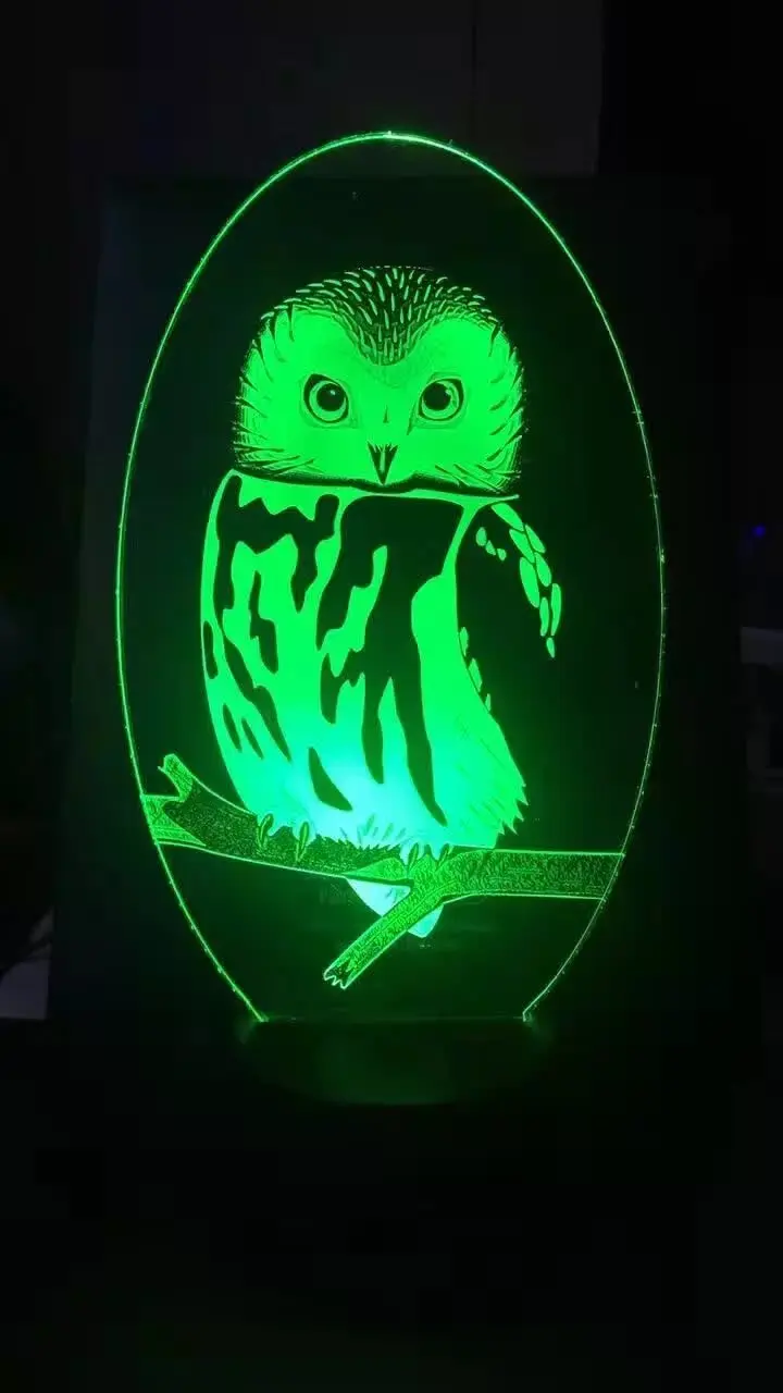 USB светодиодный 3D Визуальный Ночной светильник с изображением совы Bady прикроватная настольная лампа для сна детские подарки креативное настроение Lampara светильник для животных