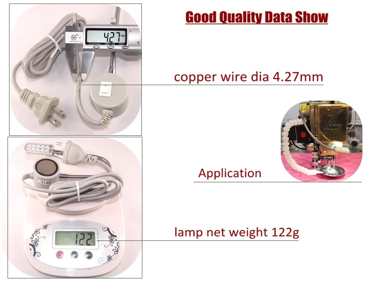 Оверлок Швейные аксессуары инструменты 20 светодиодные лампы светильник лампа для рабочего стола гусиная шея Магнитная Монтажная база с бесплатной доставкой