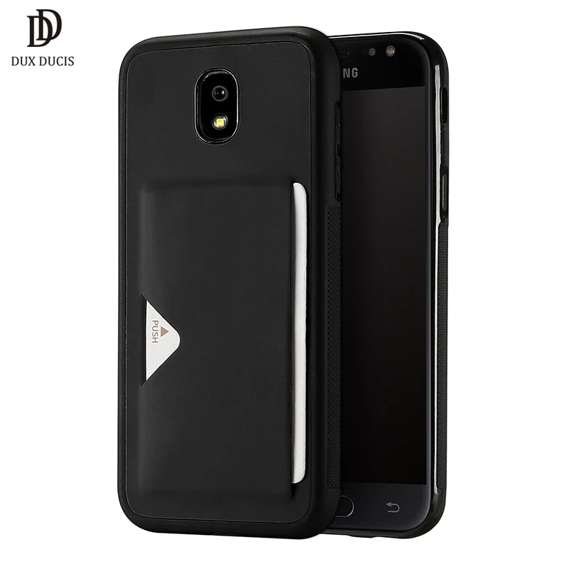 DUX DUCIS из искусственной кожи чехол для samsung J7 2017 J730F держатель карт задняя крышка
