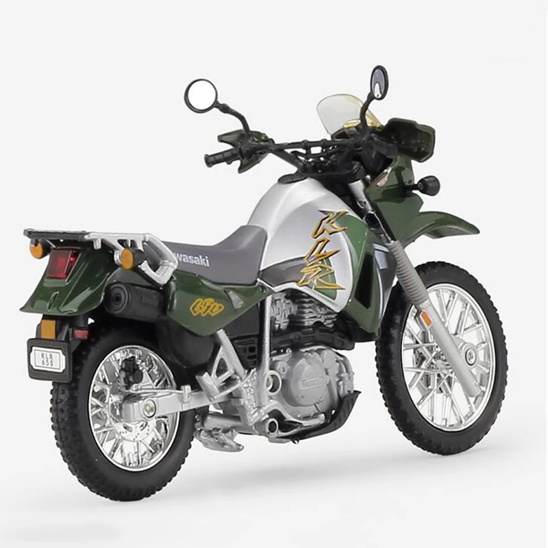 1:18 Масштаб сплав Kawasaki KLR 650 мотоцикл, отлитый под давлением гоночные велосипеды уличная мотоциклетная игрушка для детей Коллекция игрушек дисплей