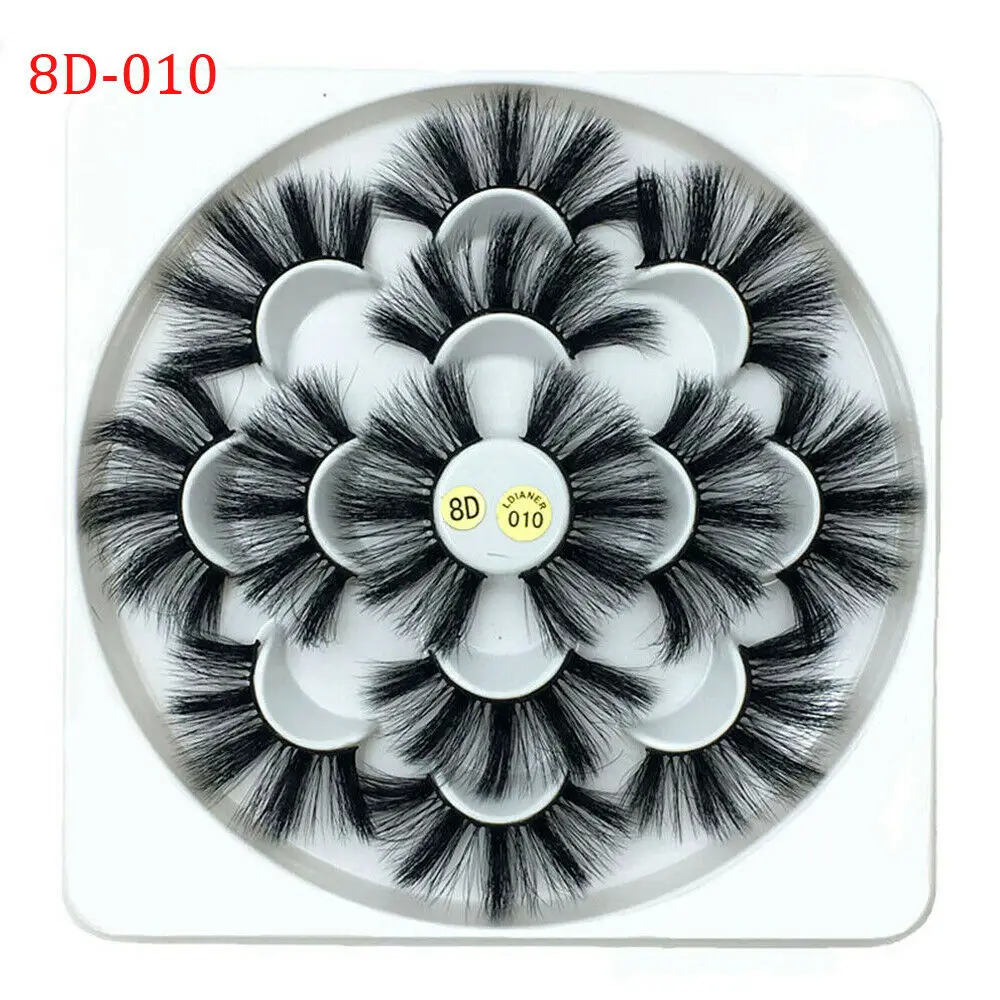 7 Pairs Natural False Eyelashes Fake Lashes Long Makeup 6D 8D Mink Lashes Eyelash Extension Mink Eyelashes For Beauty