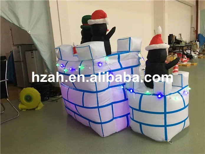 Надувные рождественские Igloo анимированные Пингвины со светом|Мебельные