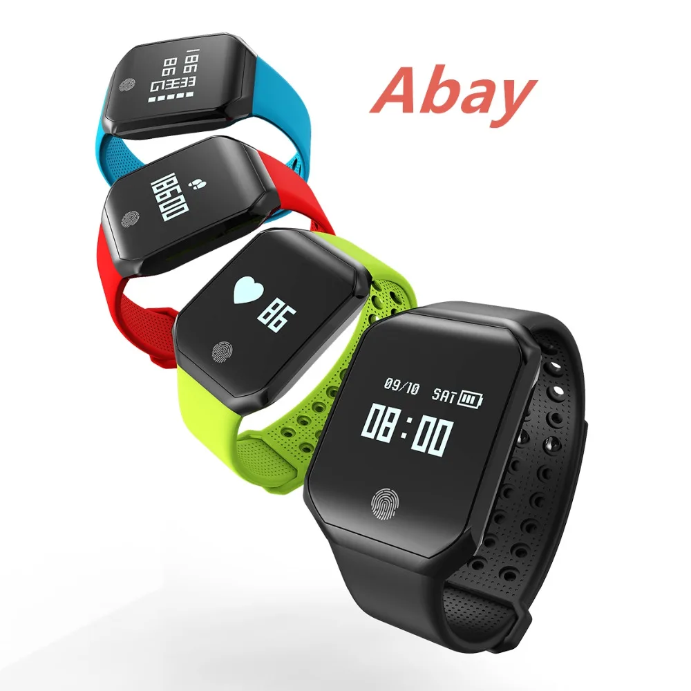 Two-piece ABAY Z66 Smart Bracelet Watch Young People IP67 Waterproof Pedometer Heart Rate Blood Pressure Support Multi Exercise
