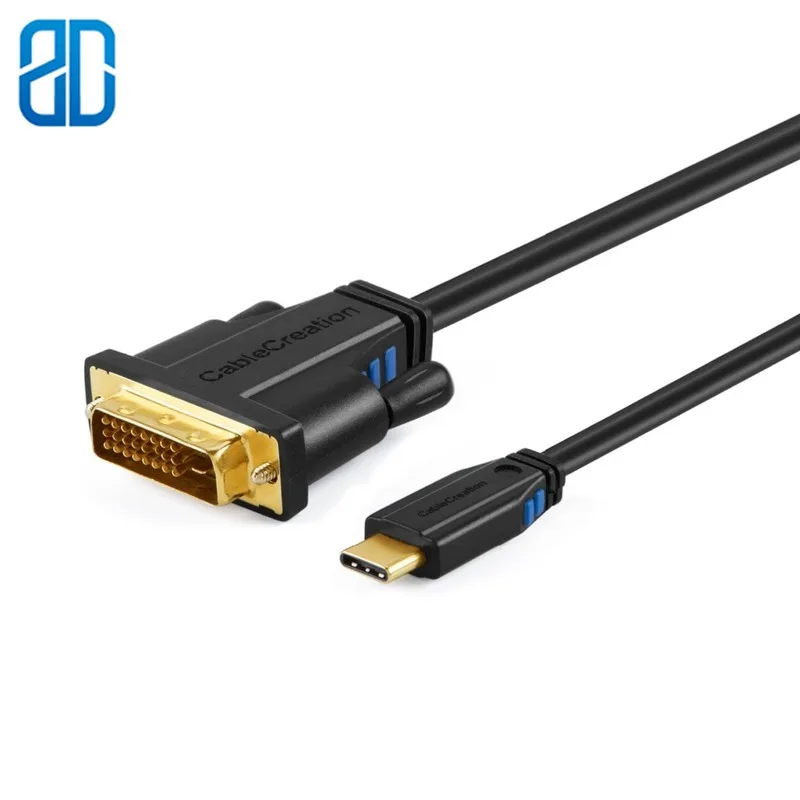  USB-C to DVI Cable (1080P@60HZ) Type C To DVI Compatible MacBook/iMac 2017/ Chromebook Pixel/Dell X