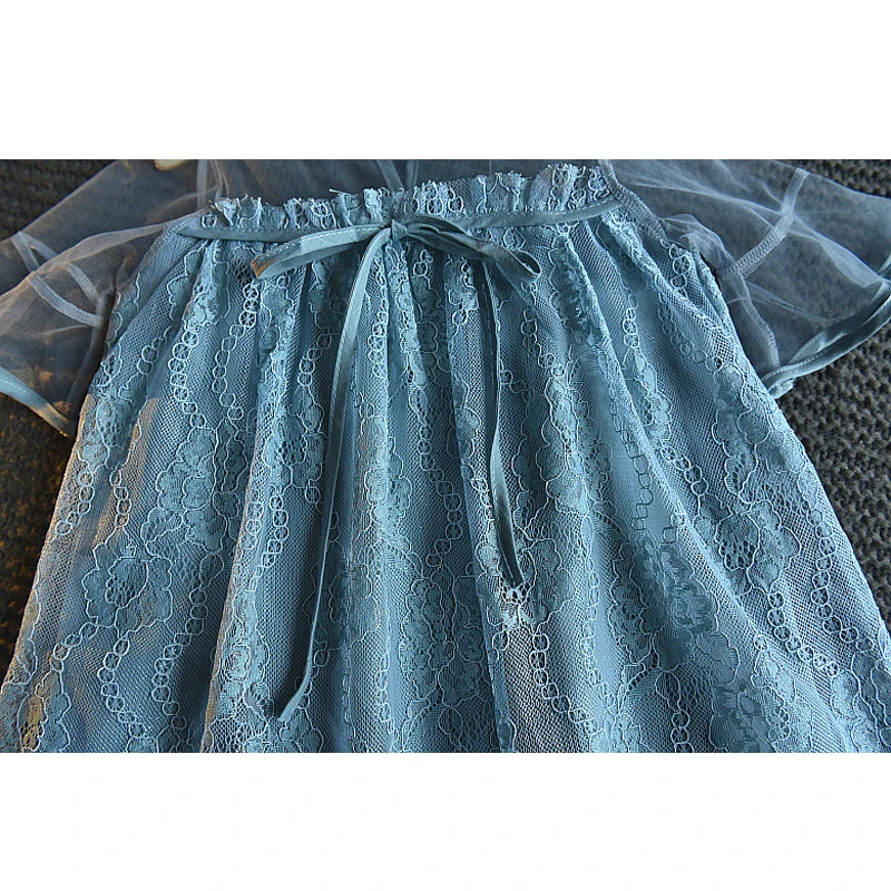 Красивые платья для девочек г. Новая летняя детская одежда Модное пышное кружевное платье принцессы без бретелек для девочек