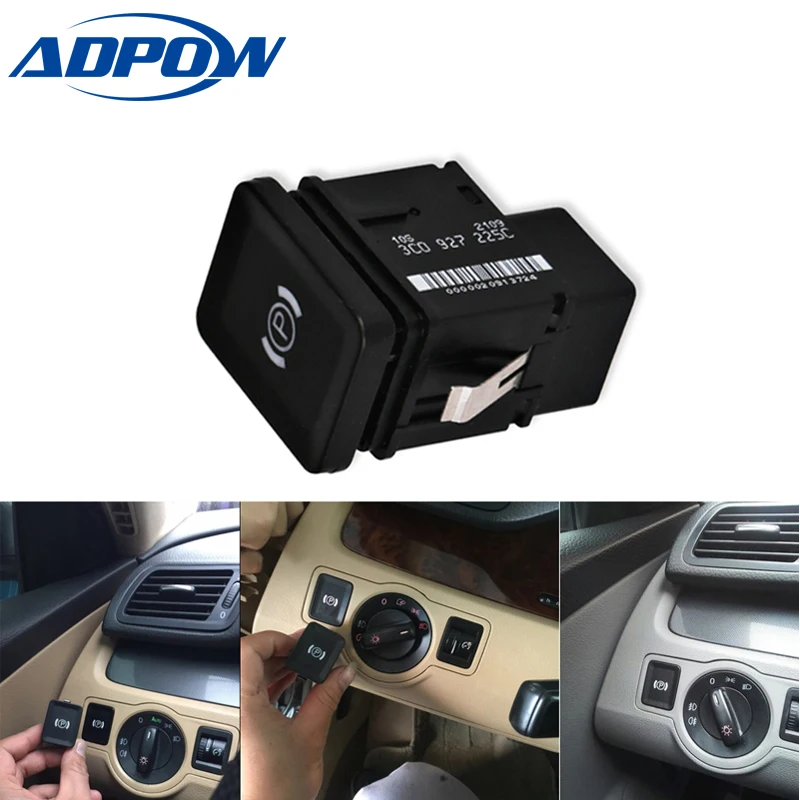 ADPOW Car Button Switch EPB Electronic Handbrake Parking Brake Button