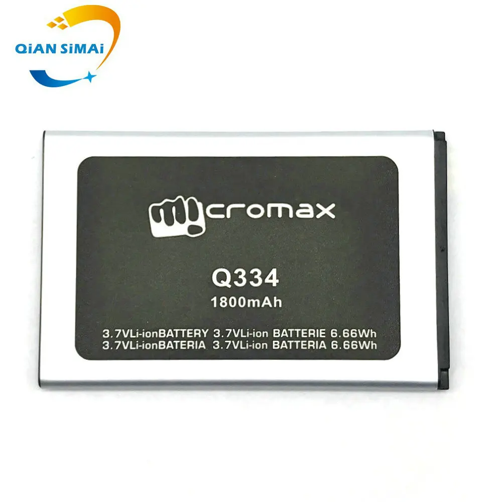 Новый оригинальный высококачественный 3 7 в 1800 мАч Micromax Q334 Аккумулятор для