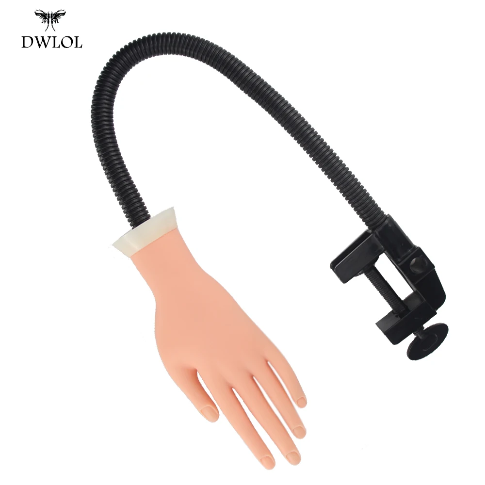 

Trendy Nail Art Fake Hand for Training 1pc Flexible Soft Plastic Flectional Mannequin Model Painting Practice Tools Nail Han