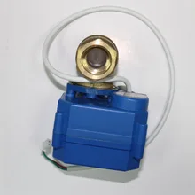 HIDAKA WLD-807 Сигнализация утечки воды использовать клапан 2Pin Электрический автоматический Твердый латунный моторизованный шаровой клапан с резьбой BSP(DN15*1 шт