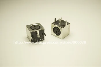 

5 pcs S-video 6 Pin Mini Din Socket Connector shield Right Angle through hole PCB Mount Mini Circular DIN Receptacle Socket