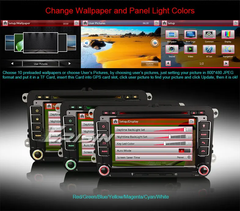 Clearance Erisin ES7148V 7" Car Stereo DVD Player GPS 3G DAB+ System for VW Jetta Golf Skoda Seat 6