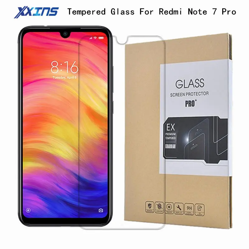 الزجاج المقسى ل Xiaomi Redmi ملاحظة 7 برو 6 GB 128 GB الهاتف أنف العجل 675 6.3 بوصة Note7pro الذكي واقي للشاشة