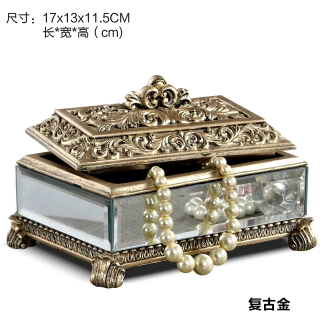 Royal wedding gift jewelry box high grade antique decoration box