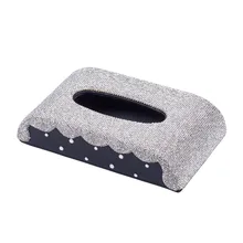 PU блестящий тканевый чехол треугольный держатель для домашнего офисного декора автомобиля