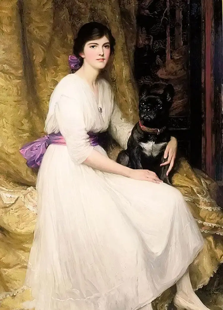 Frank Dicksee - portrait of the artists niece dorothy art