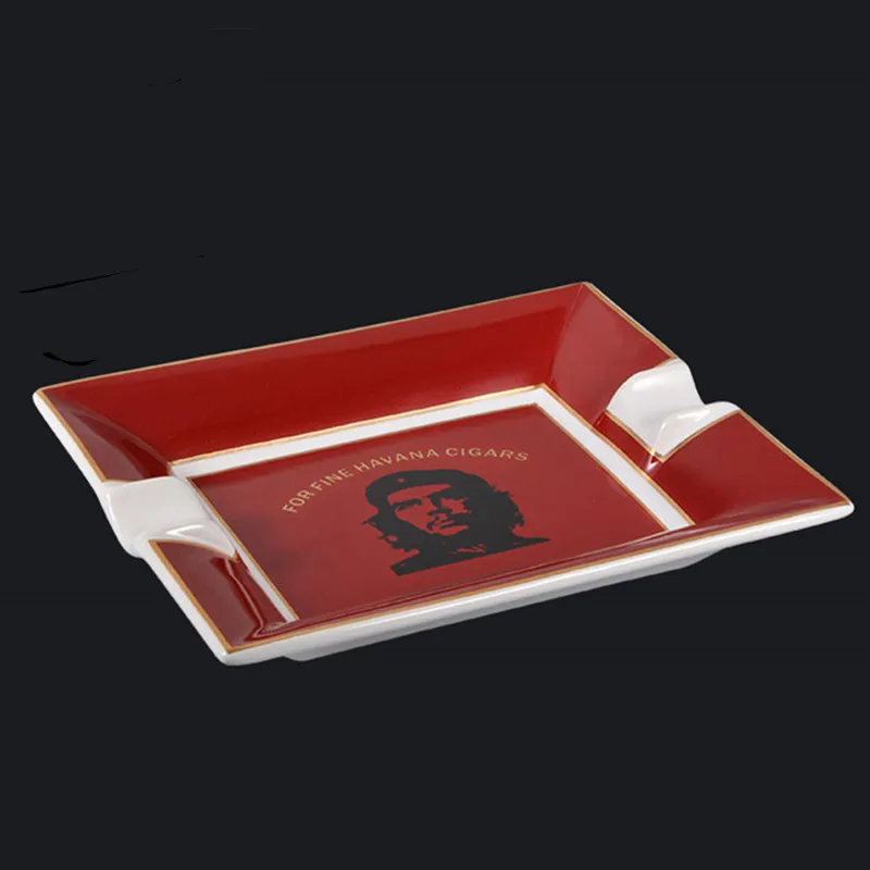 

COHIBA Ceramic Havana Cigar Ashtray Portraiture Pattern Creative Design Smoking Ash Tray Cigar Accessories R454
