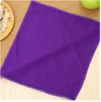 Бамбуковая фибра; микроволокно, волшебное кухонное полотенце для мытья посуды, высокоэффективное антижировое практичное чистящее кухонное полотенце - Цвет: Small Purple