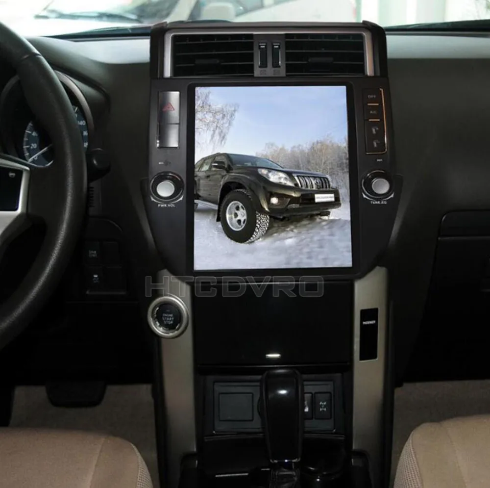 Sale YMODVHT 12.1inch Telsa Vertical Screen Quad Core Android 7.1 2GB RAM Car DVD GPS for Toyota Prado/LC150/Prado150 2010-2013 2014- 4