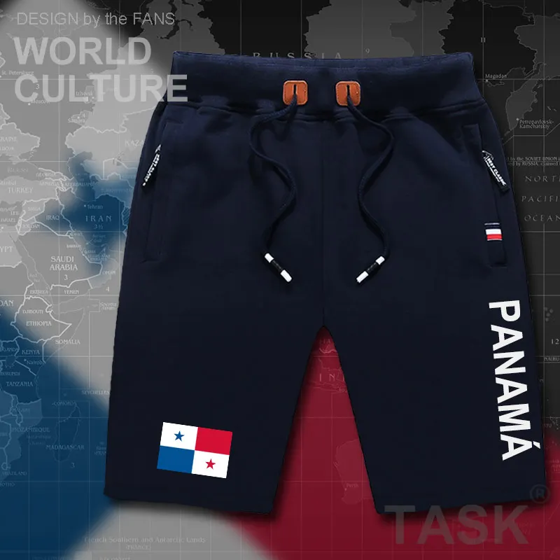 

Panama Panamanian mens shorts beach man men's board shorts flag workout zipper pocket sweat bodybuilding 2017 cotton PAN Mestizo