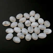 10 шт. натуральный камень Кабошон белый полосатый агат Овальный 15X20 в форме яйца DIY ювелирные изделия