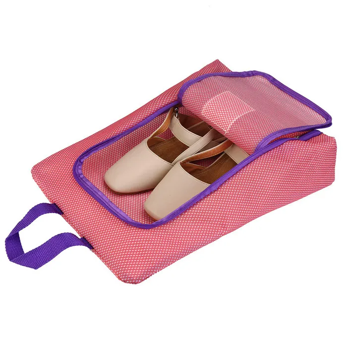 36*27 см, сумки для хранения, портативная дорожная сумка для обуви, на молнии, с окошком для просмотра, водонепроницаемый Органайзер, чехлы, дропшиппинг, Sep21 - Цвет: Розовый